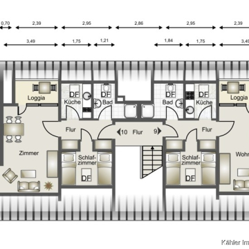 Grundriss Spitzboden Gebäudeteil 3 Grundriss Spitzboden Gebäudeteil 3